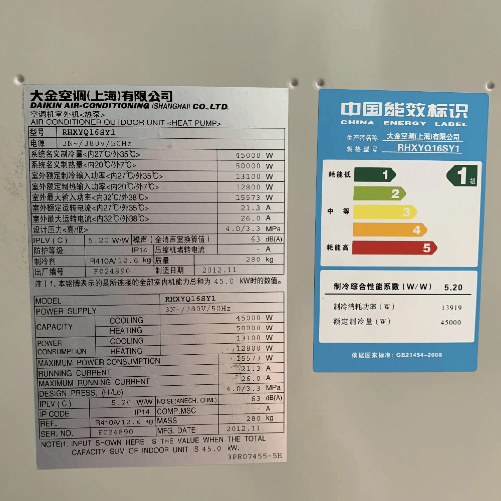 你知道空调铭牌中的意义吗？